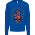 Every Day Is a Party Hustle Skull Alcohol Mens Sweatshirt Jumper Royal Blue