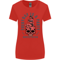Every Day Is a Party Hustle Skull Alcohol Womens Wider Cut T-Shirt Red