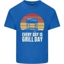 Every Days a Grill Day Funny BBQ Retirement Mens Cotton T-Shirt Tee Top Royal Blue