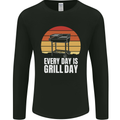 Every Days a Grill Day Funny BBQ Retirement Mens Long Sleeve T-Shirt Black
