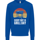Every Days a Grill Day Funny BBQ Retirement Mens Sweatshirt Jumper Royal Blue