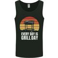 Every Days a Grill Day Funny BBQ Retirement Mens Vest Tank Top Black