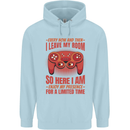 Every Now & Then I Leave My Room Gamer Childrens Kids Hoodie Light Blue