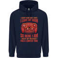 Every Now & Then I Leave My Room Gamer Childrens Kids Hoodie Navy Blue