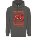Every Now & Then I Leave My Room Gamer Childrens Kids Hoodie Storm Grey