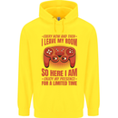 Every Now & Then I Leave My Room Gamer Childrens Kids Hoodie Yellow