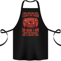Every Now & Then I Leave My Room Gamer Cotton Apron 100% Organic Black