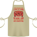 Every Now & Then I Leave My Room Gamer Cotton Apron 100% Organic Khaki