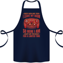 Every Now & Then I Leave My Room Gamer Cotton Apron 100% Organic Navy Blue