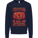 Every Now & Then I Leave My Room Gamer Kids Sweatshirt Jumper Navy Blue