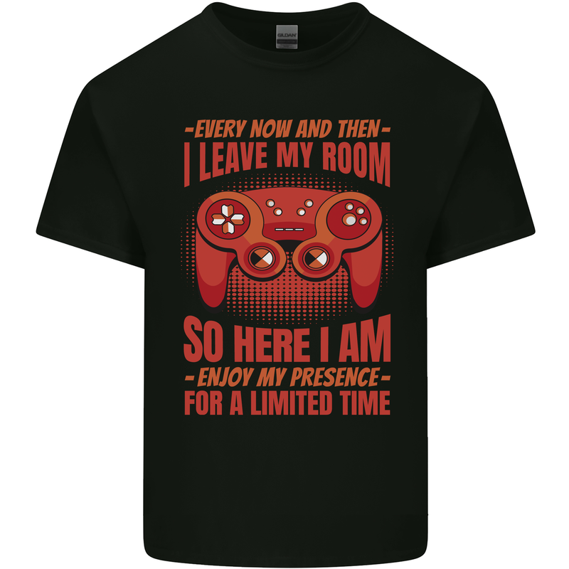 Every Now & Then I Leave My Room Gamer Kids T-Shirt Childrens Black