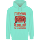 Every Now & Then I Leave My Room Gamer Mens 80% Cotton Hoodie Peppermint