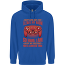 Every Now & Then I Leave My Room Gamer Mens 80% Cotton Hoodie Royal Blue