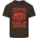 Every Now & Then I Leave My Room Gamer Mens Cotton T-Shirt Tee Top Dark Chocolate