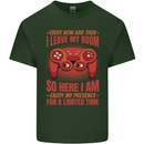 Every Now & Then I Leave My Room Gamer Mens Cotton T-Shirt Tee Top Forest Green