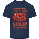 Every Now & Then I Leave My Room Gamer Mens Cotton T-Shirt Tee Top Navy Blue