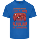 Every Now & Then I Leave My Room Gamer Mens Cotton T-Shirt Tee Top Royal Blue