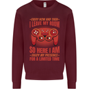 Every Now & Then I Leave My Room Gamer Mens Sweatshirt Jumper Maroon