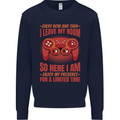 Every Now & Then I Leave My Room Gamer Mens Sweatshirt Jumper Navy Blue