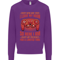 Every Now & Then I Leave My Room Gamer Mens Sweatshirt Jumper Purple