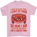 Every Now & Then I Leave My Room Gamer Mens T-Shirt 100% Cotton Light Pink