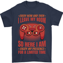 Every Now & Then I Leave My Room Gamer Mens T-Shirt 100% Cotton Navy Blue