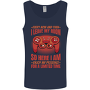 Every Now & Then I Leave My Room Gamer Mens Vest Tank Top Navy Blue