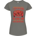Every Now & Then I Leave My Room Gamer Womens Petite Cut T-Shirt Charcoal