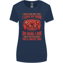 Every Now & Then I Leave My Room Gamer Womens Wider Cut T-Shirt Navy Blue