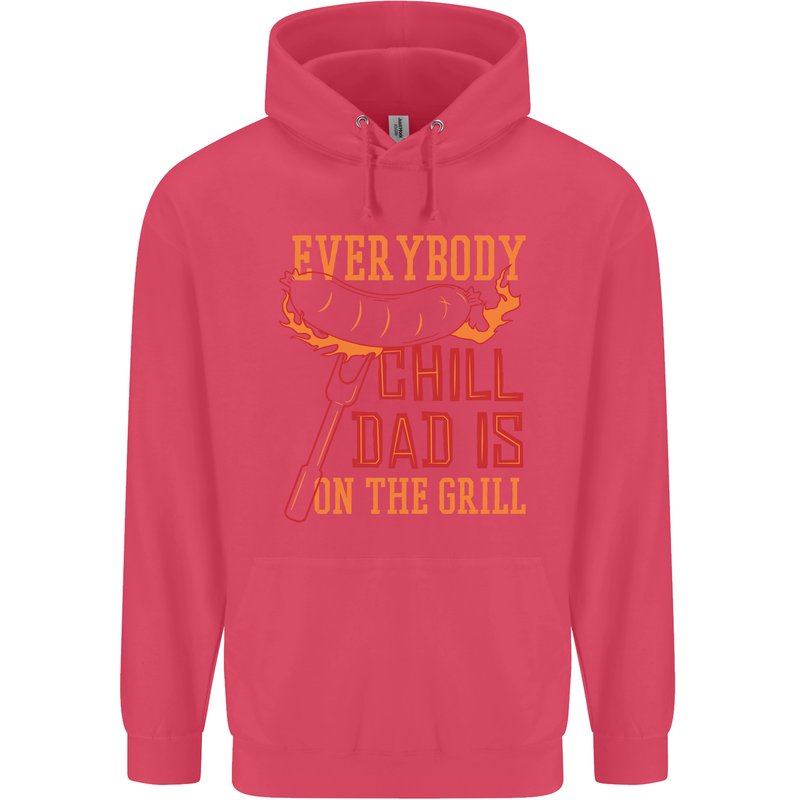 Everybody Chill Dad Is on the Grill Childrens Kids Hoodie Heliconia