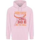 Everybody Chill Dad Is on the Grill Childrens Kids Hoodie Light Pink