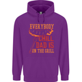 Everybody Chill Dad Is on the Grill Childrens Kids Hoodie Purple