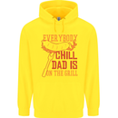 Everybody Chill Dad Is on the Grill Childrens Kids Hoodie Yellow