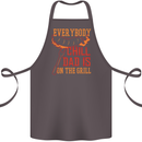 Everybody Chill Dad Is on the Grill Cotton Apron 100% Organic Dark Grey