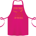 Everybody Chill Dad Is on the Grill Cotton Apron 100% Organic Pink