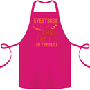 Everybody Chill Dad Is on the Grill Cotton Apron 100% Organic Pink