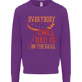 Everybody Chill Dad Is on the Grill Kids Sweatshirt Jumper Purple