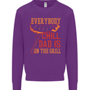 Everybody Chill Dad Is on the Grill Kids Sweatshirt Jumper Purple