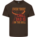 Everybody Chill Dad Is on the Grill Kids T-Shirt Childrens Chocolate