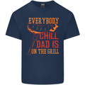 Everybody Chill Dad Is on the Grill Kids T-Shirt Childrens Navy Blue