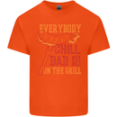 Everybody Chill Dad Is on the Grill Kids T-Shirt Childrens Orange