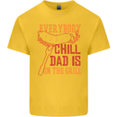 Everybody Chill Dad Is on the Grill Kids T-Shirt Childrens Yellow
