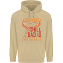 Everybody Chill Dad Is on the Grill Mens 80% Cotton Hoodie Sand