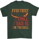 Everybody Chill Dad Is on the Grill Mens T-Shirt Cotton Gildan Forest Green