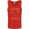 Everybody Chill Dad Is on the Grill Mens Vest Tank Top Red