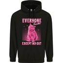 Everyone Sucks Except My Cat Childrens Kids Hoodie Black