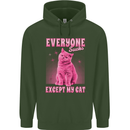 Everyone Sucks Except My Cat Childrens Kids Hoodie Forest Green
