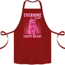 Everyone Sucks Except My Cat Cotton Apron 100% Organic Maroon