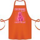 Everyone Sucks Except My Cat Cotton Apron 100% Organic Orange