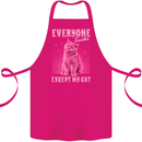 Everyone Sucks Except My Cat Cotton Apron 100% Organic Pink